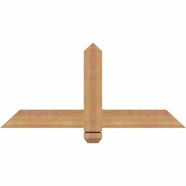 Ekena Millwork Eugene Smooth Timber Gable Bracket, Western Red Cedar, 36"W x 16"H x 1 1/2"D x 3 1/2"F, 11/12 Pitch GBW036X16X0204EUG00SWR - main